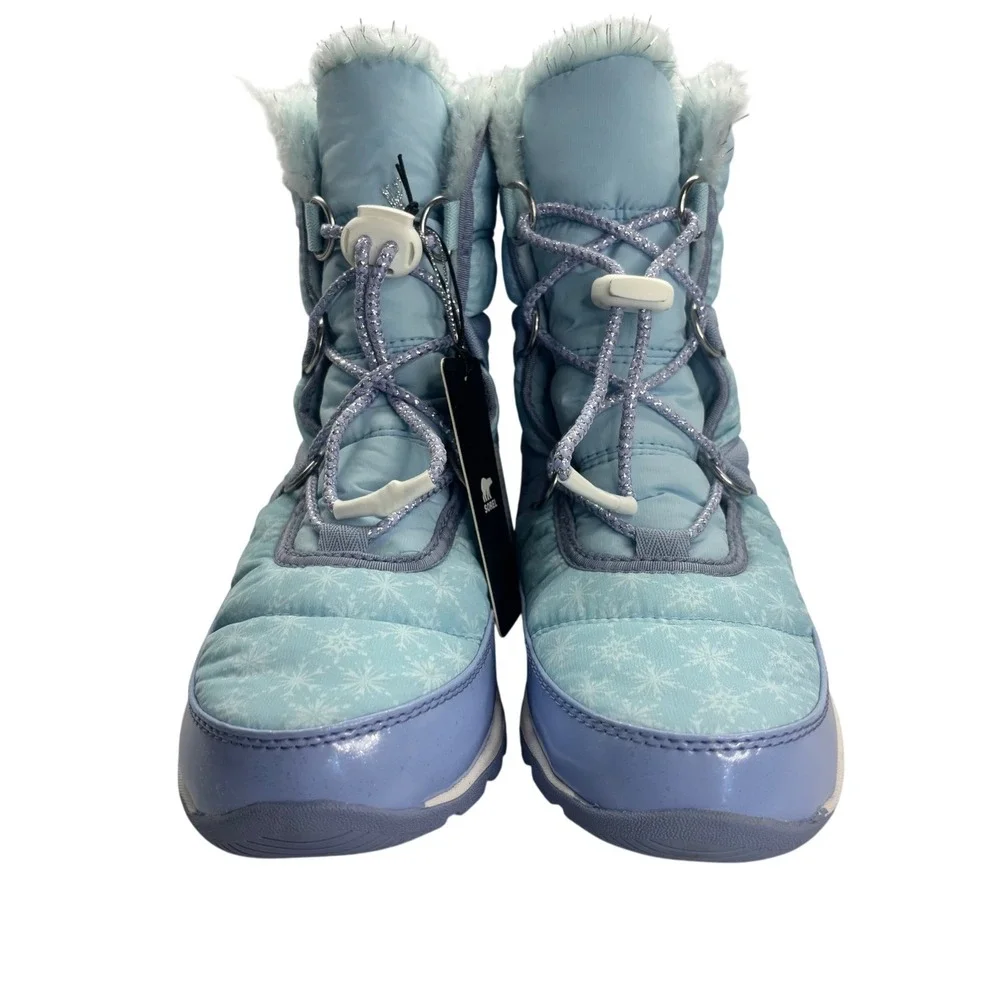 Disney X Sorel Frozen II Snow Boots Women‎ 7 Blue Waterproof Faux Fur LY3665-535